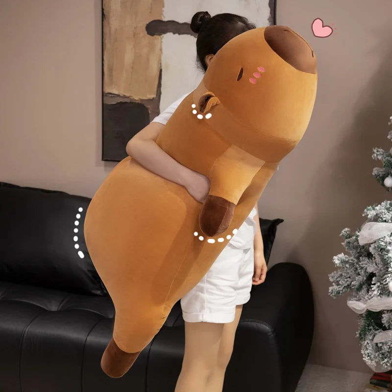 Long Brown Plush Animal Body Pillow