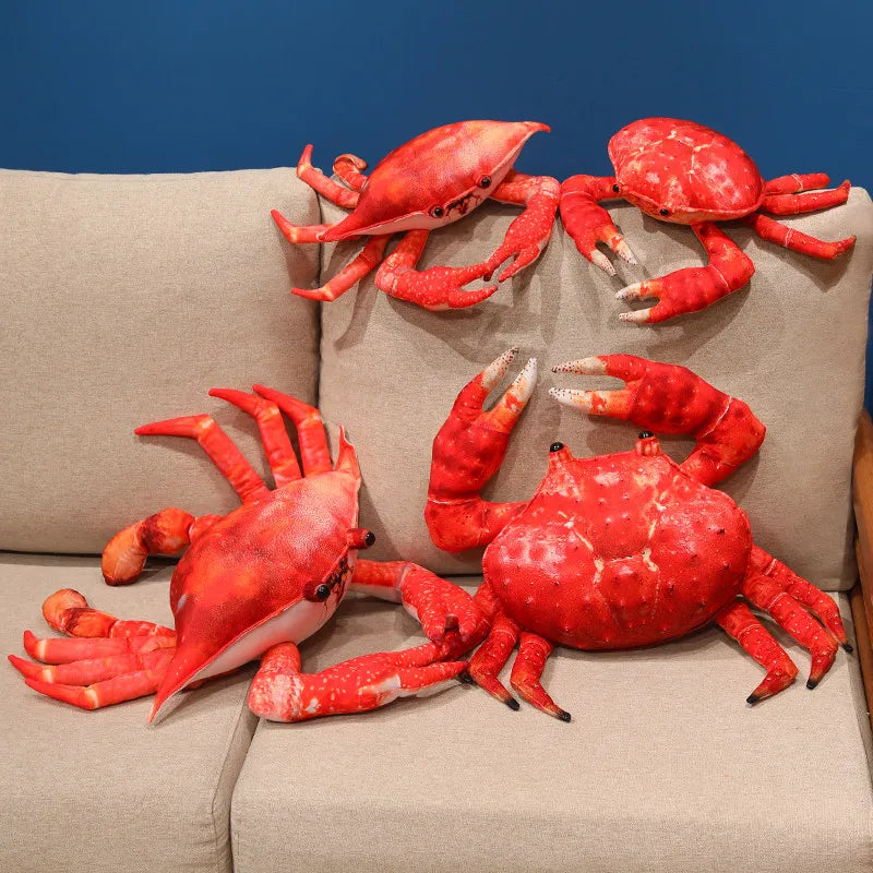 Realistic Red Crab Plush Toy, Two Distinct Shapes - Image 2