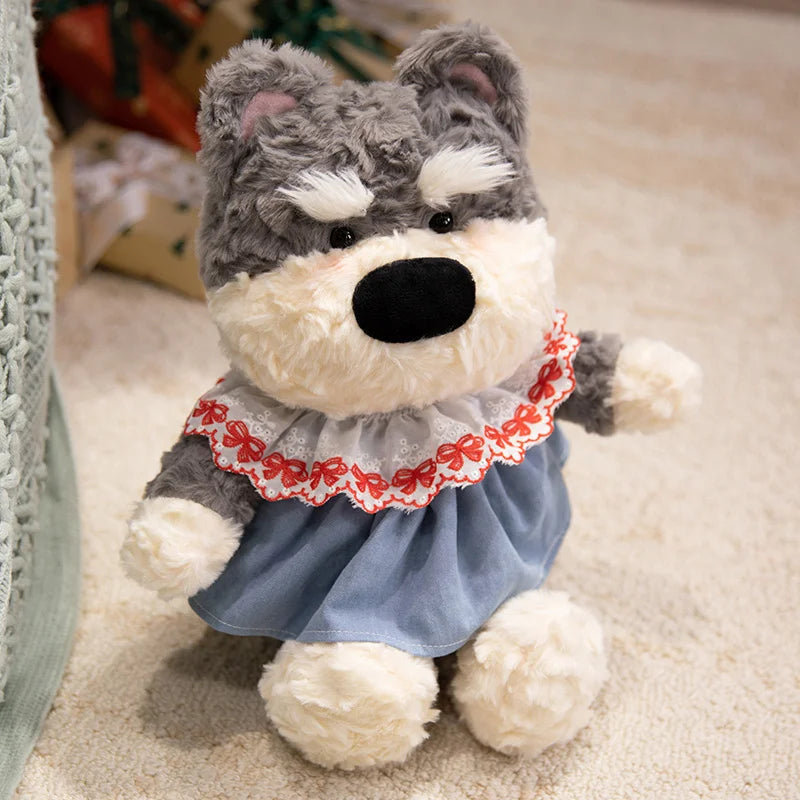 Adorable White Bear Plush in Gingham with Star - Image 12