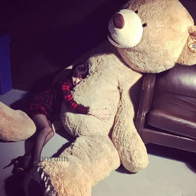 Giant Unstuffed Plush Bear Skin, Blue or Pink - Image 2
