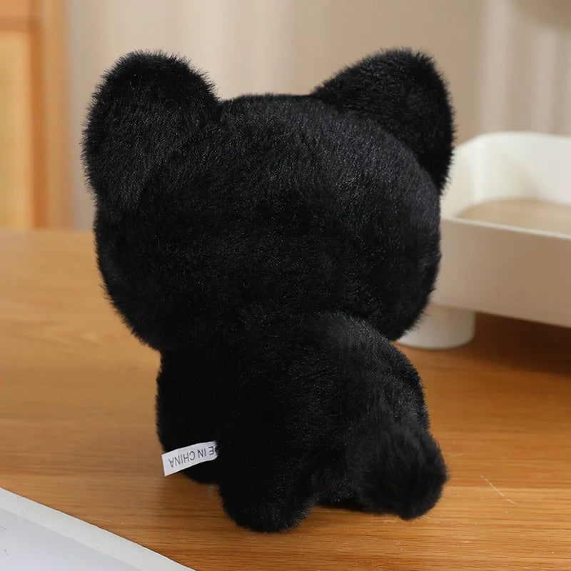 Adorable Black Cat Plush with Yellow Eyes - Image 4