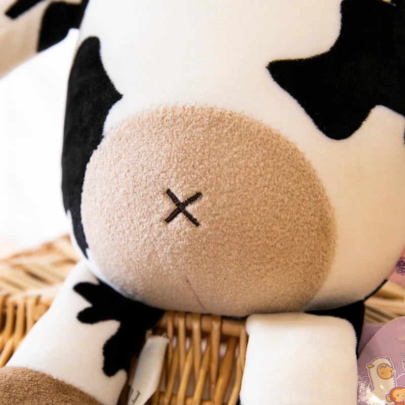 Friendly Spotted Cow Plush with Gold Horns - Image 4