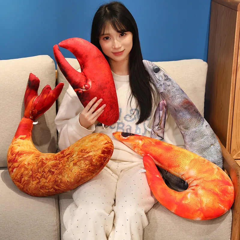 Realistic Cooked Seafood Plush Pillows - Image 3