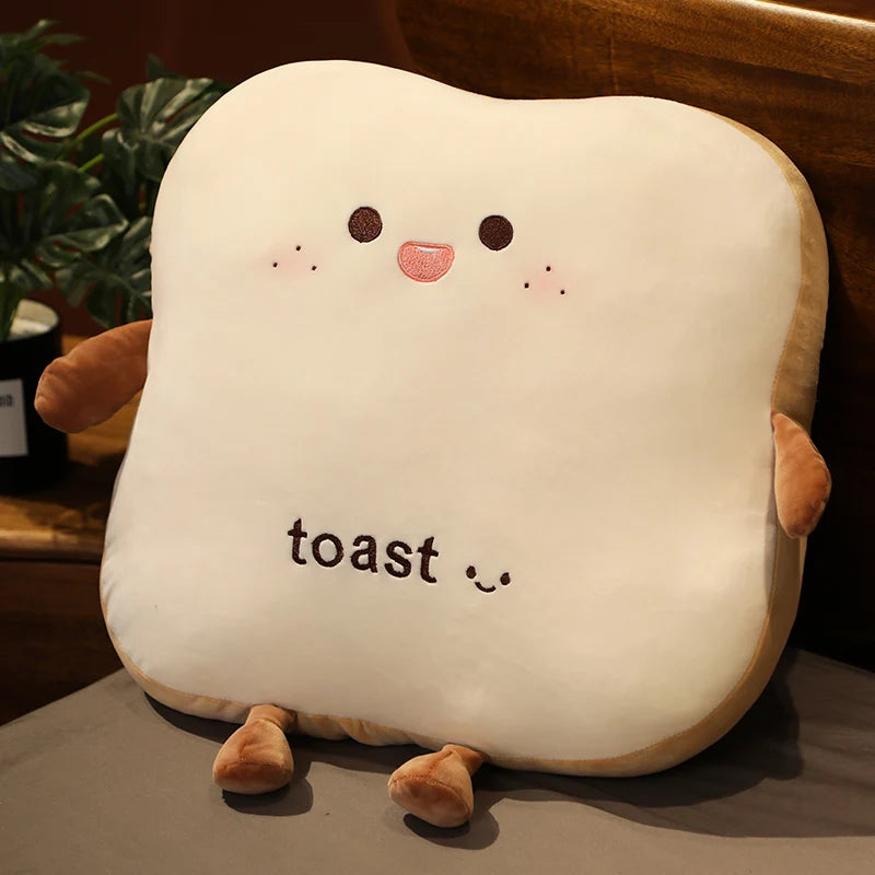 Plush Toast Pillow with Cute Animal Faces - Image 7