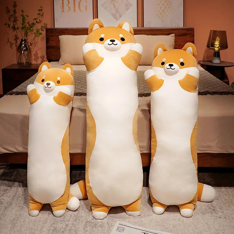 Cute Orange Shiba Inu Plush Body Pillow - Image 3