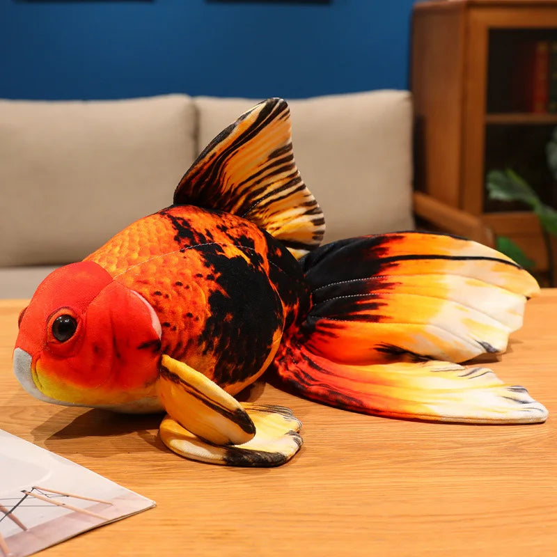 Realistic Orange Goldfish Plush with Flowing Fins - Image 5