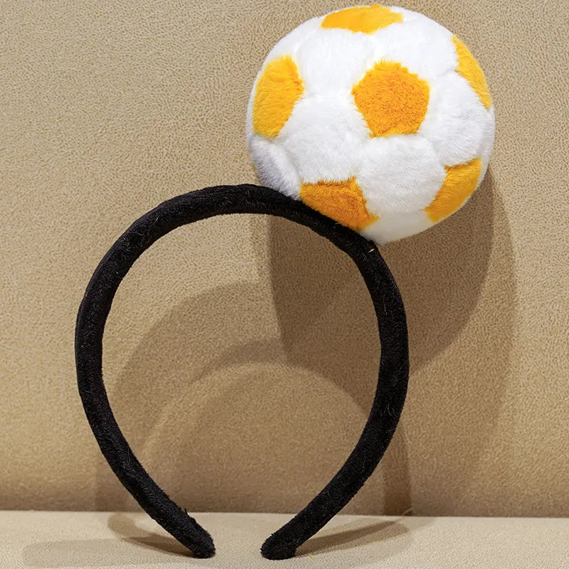 Sporty Plush Soccer Ball Headband - Image 11