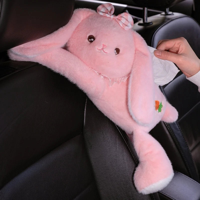 Cute Panda Plush Hanging Car Tissue Holder - Image 2