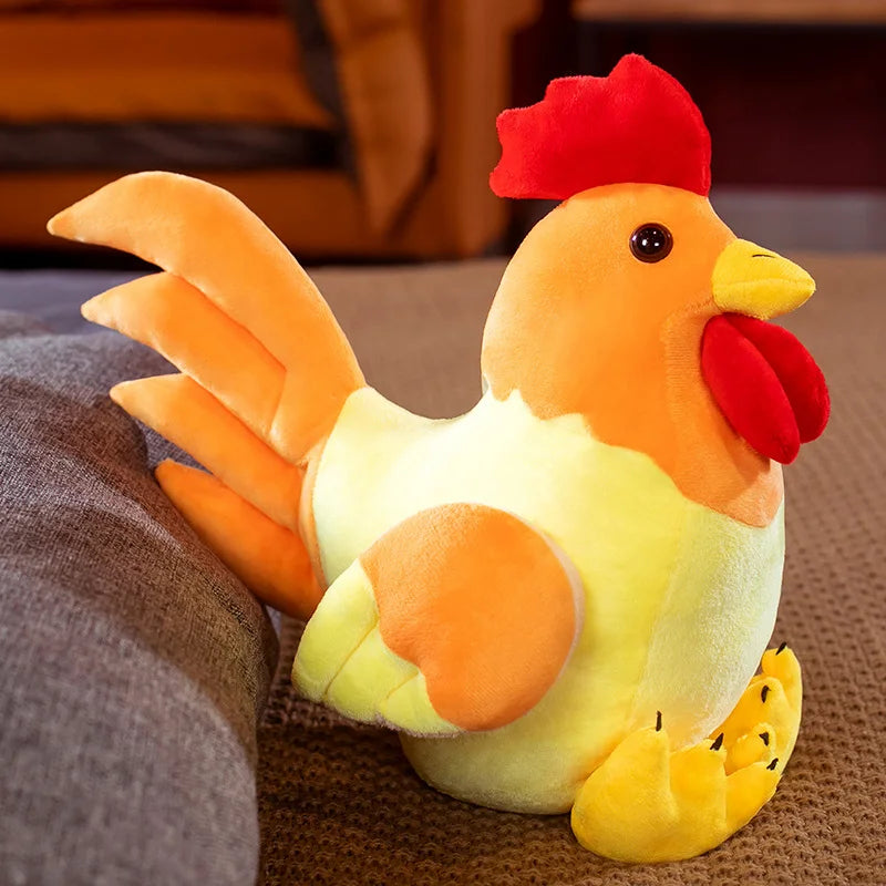 Oversized Yellow and Orange Rooster Plush Toy - Image 5