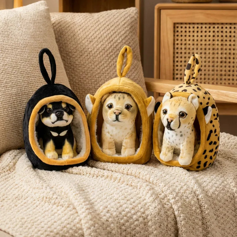 Safari Plush Animal Set with Matching Dens - Image 5