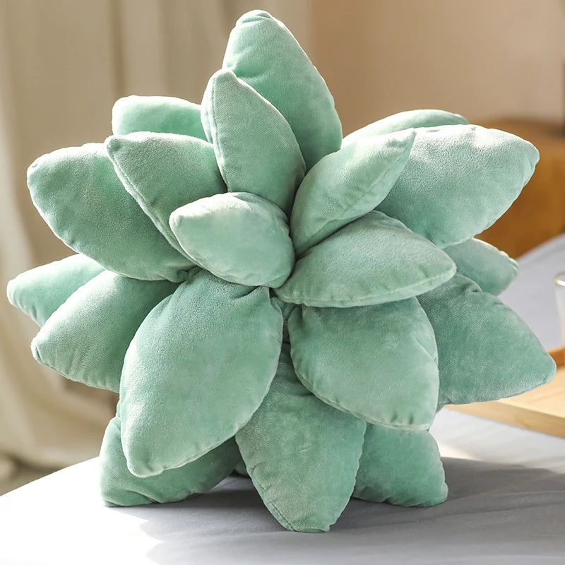 Graded Green Succulent Plush Pillow - Image 6