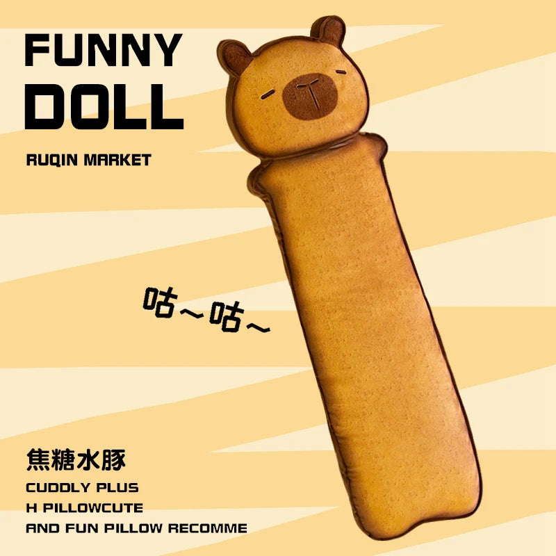 Cute Cat Face Long Toast Plush Pillow - Image 11