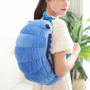 Soft Blue Roly Poly Plush Backpack