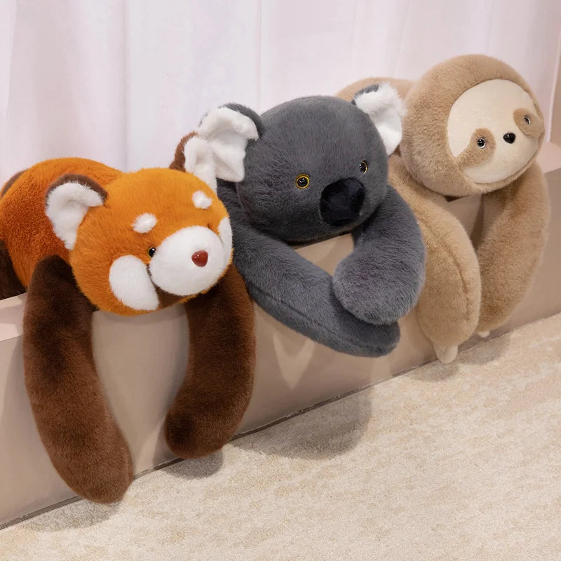 Cuddly Light Brown Lying Sloth Plush - Image 4