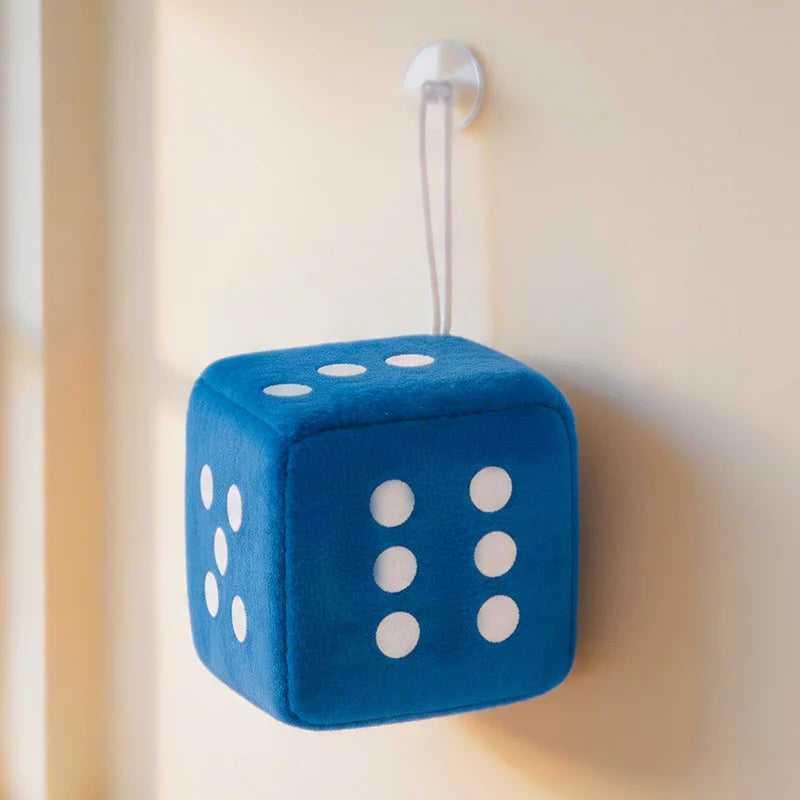 Fuzzy Plush Car Dice and Rubik's Cube Ornaments - Image 10