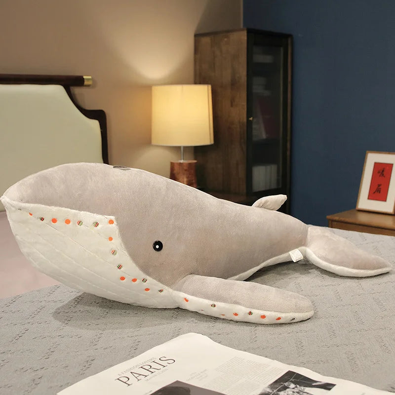 Soft Blue Oversized Shark Plush Toy - Image 5