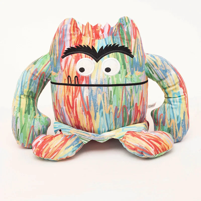 Vibrant Scribble Pattern Plush Monster Toy - Image 7