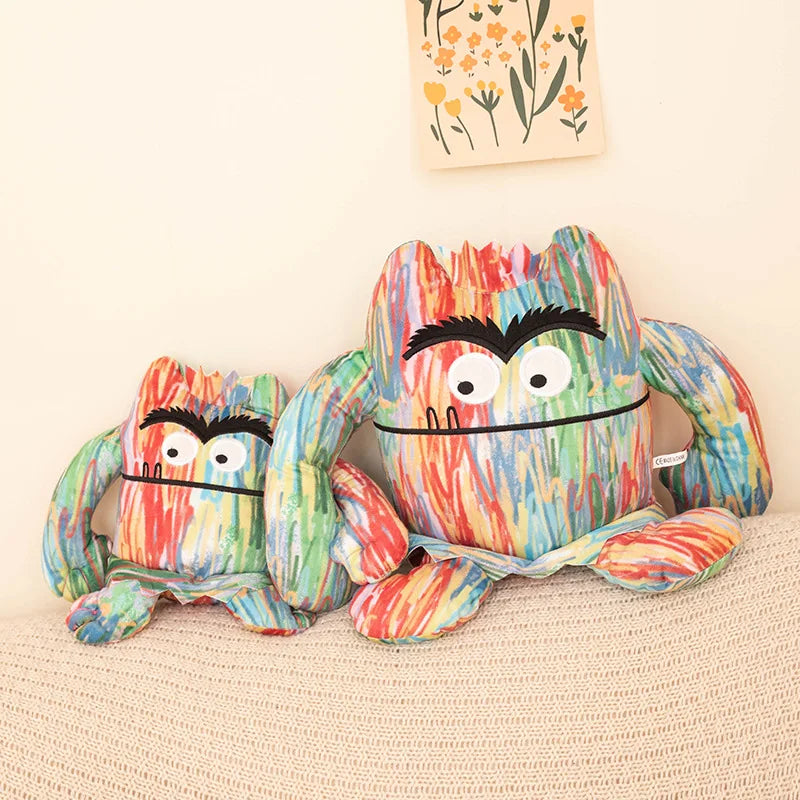 Vibrant Scribble Pattern Plush Monster Toy - Image 4