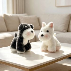 Soft Plush Puppy Toy with Blush Cheeks