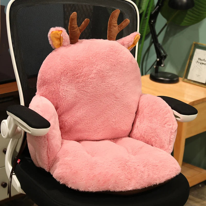 Plush Spotted Cow Back and Seat Cushion - Image 10