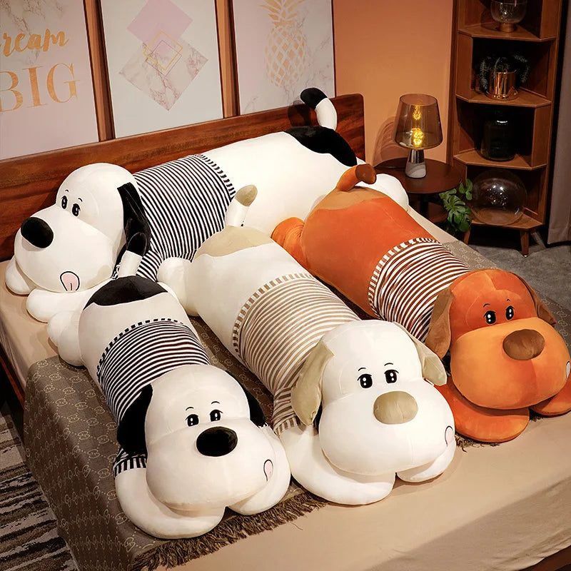 Cute Striped Dog Plush Body Pillow - Image 5