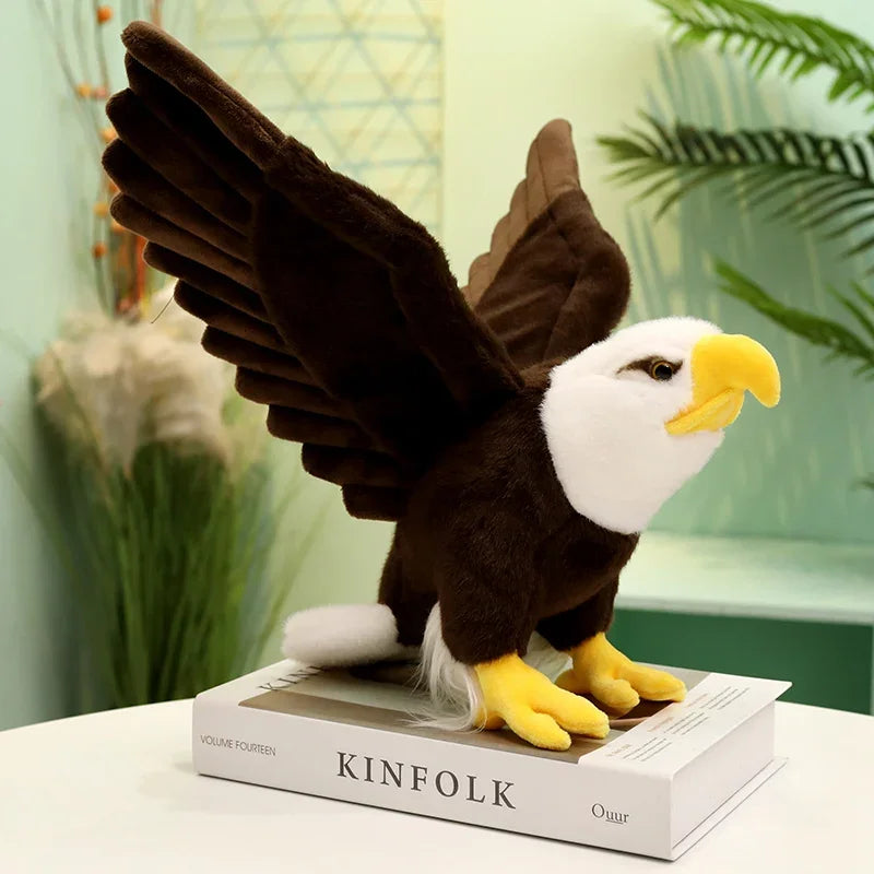 Realistic Bald Eagle Plush Toy with Spread Wings - Image 3