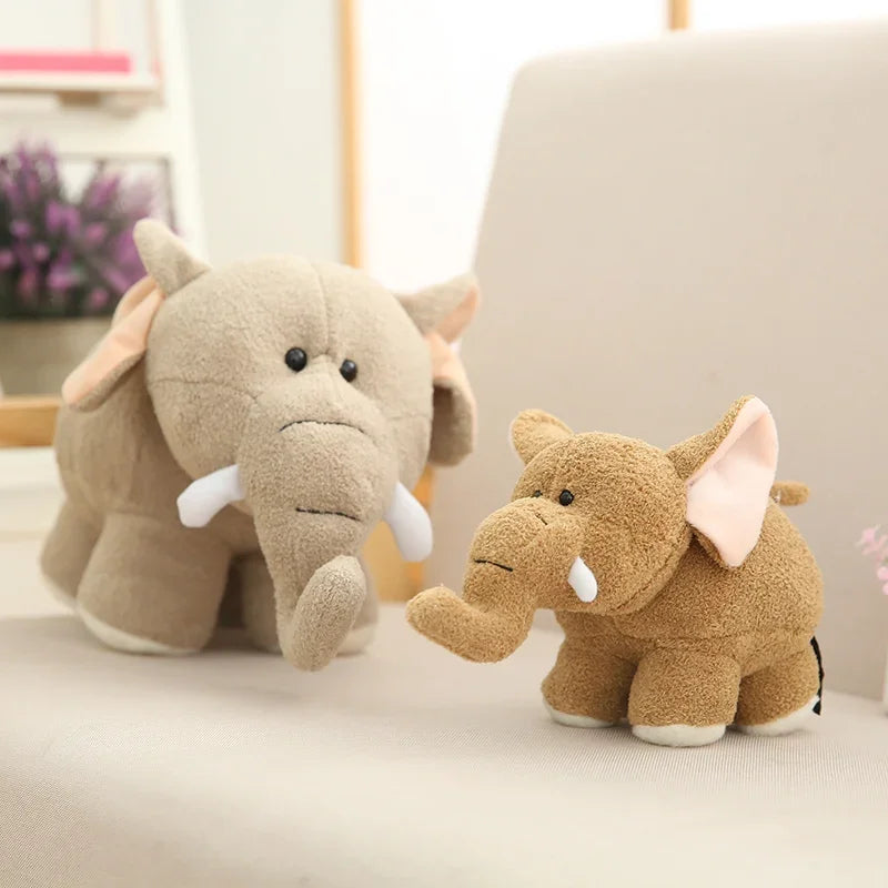 Chubby Safari Animal Plush Toy in Earth Tones - Image 4