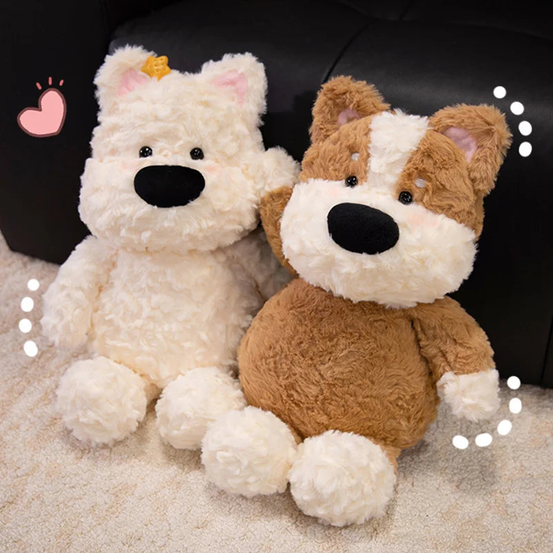 Adorable White Bear Plush in Gingham with Star - Image 4