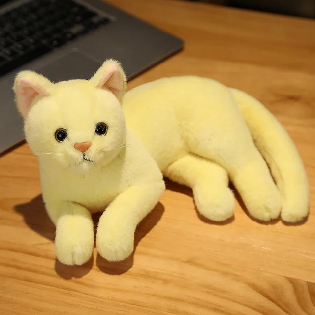 Soft Grey Lying Cat Plush - Image 22