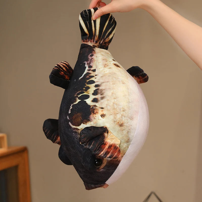 Lifelike Mottled Pufferfish Plush Toy - Image 3