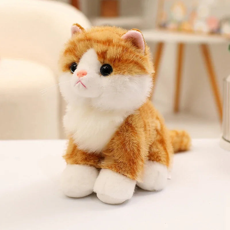 Cute Bicolor Sitting Cat Plush Toy - Image 11