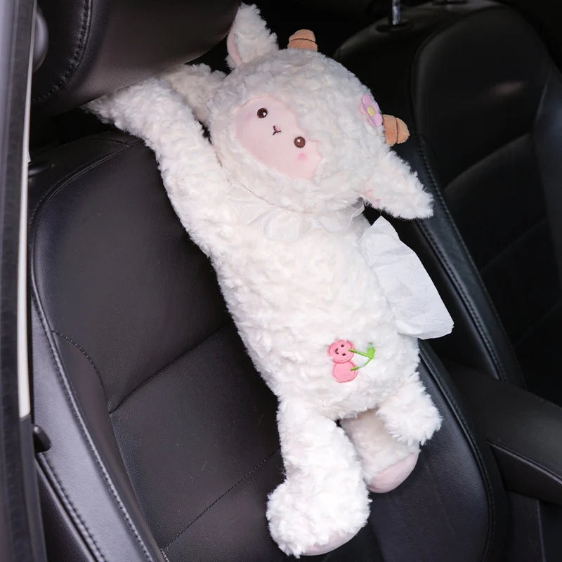 Cute Panda Plush Hanging Car Tissue Holder - Image 5
