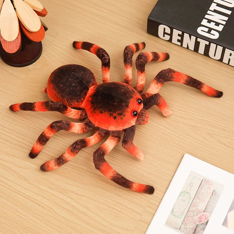 Blue Striped Plush Spider with Red Eyes - Image 7