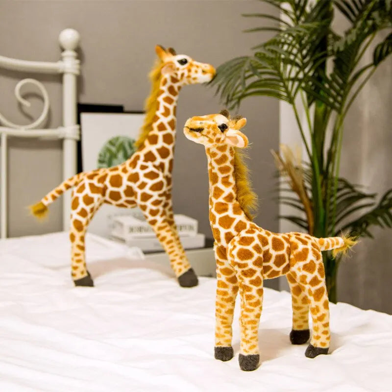 Realistic Standing Giraffe Plush Toy