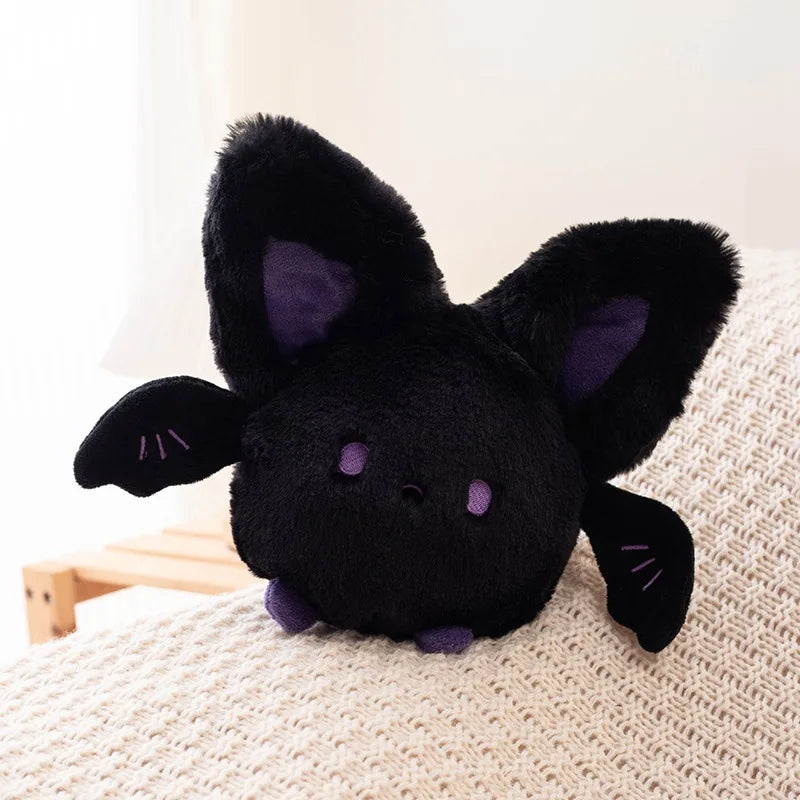 Cute White and Black Bat Plush Toy - Image 4