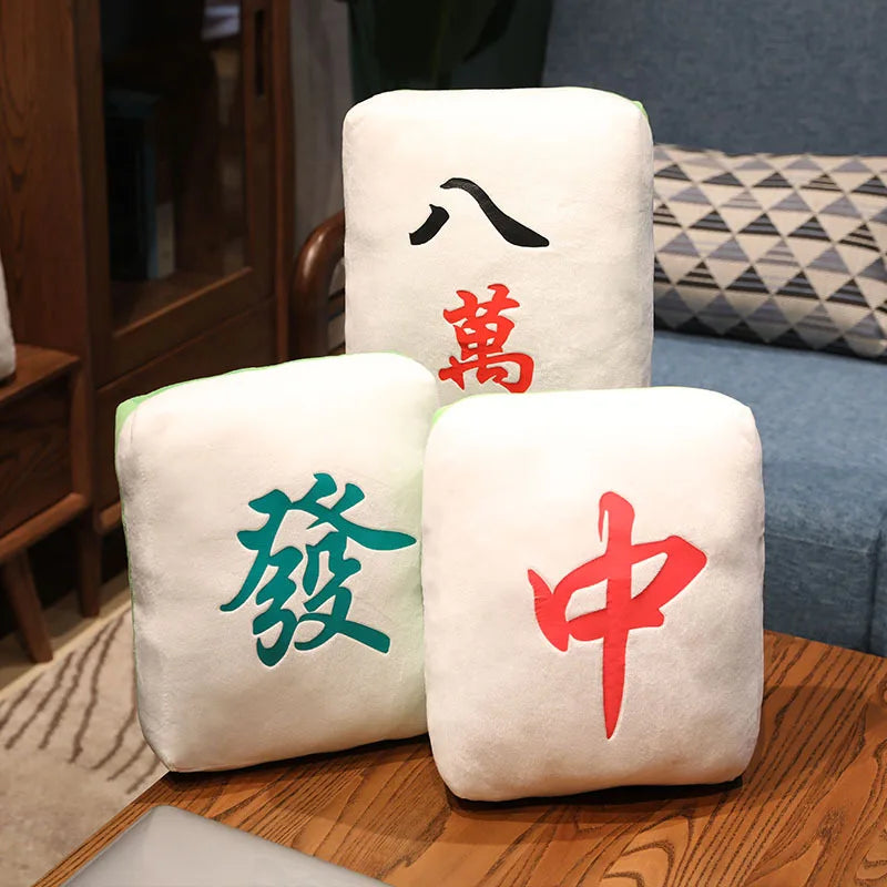 Mahjong Tile Plush Cushion with Iconic Designs - Image 2