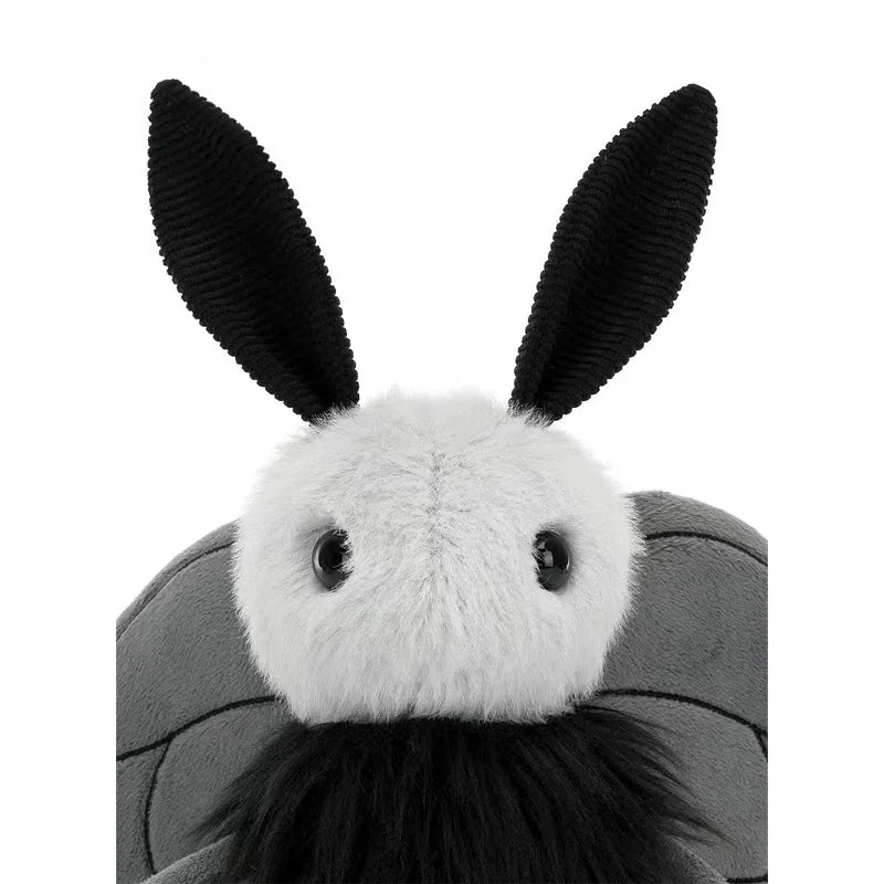 Cute Shaggy Black and Grey Moth Plush Toy - Image 4