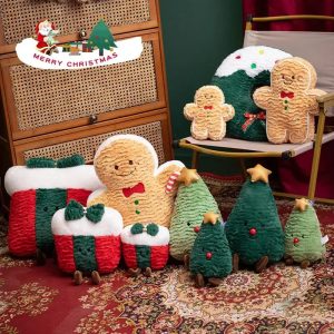 Festive Plush Christmas Decor: Gingerbread & Tree