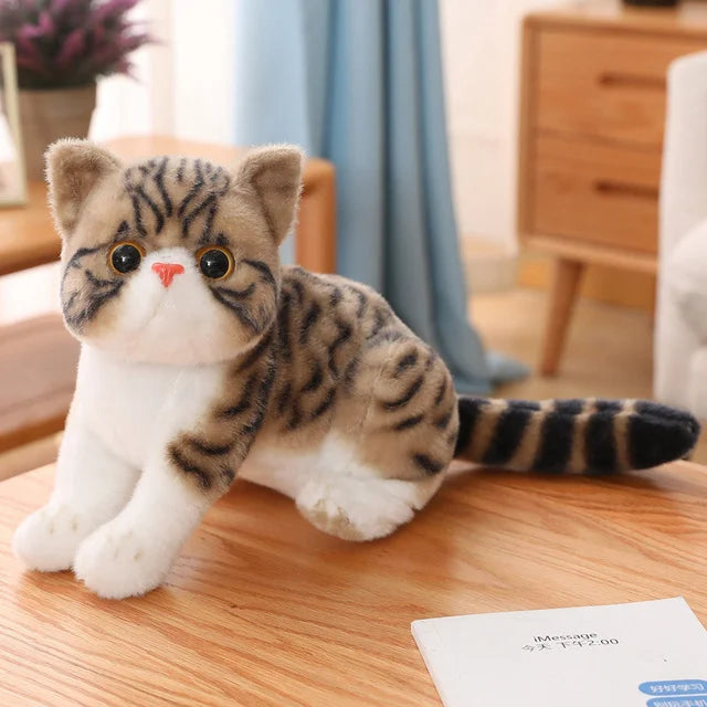 Soft Grey Lying Cat Plush - Image 15
