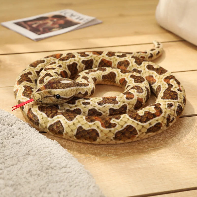 Realistic Green Spotted Plush Snake Toy - Image 6