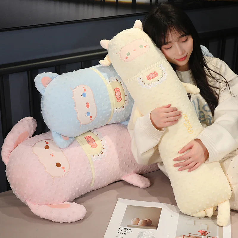 Adorable Plush Lamb Body Pillow - Image 3