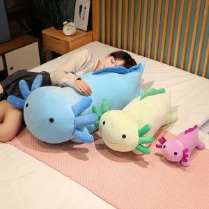 Vibrant Axolotl Plush Hugging Pillow