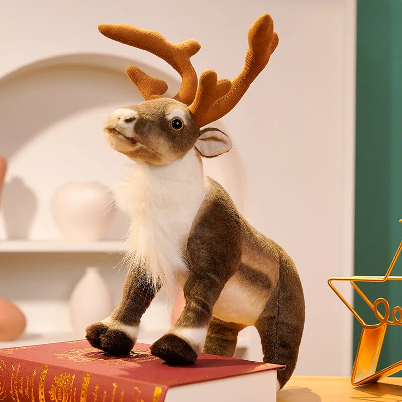 Christmas Reindeer Plush with Red Collar & Saddle - Image 7