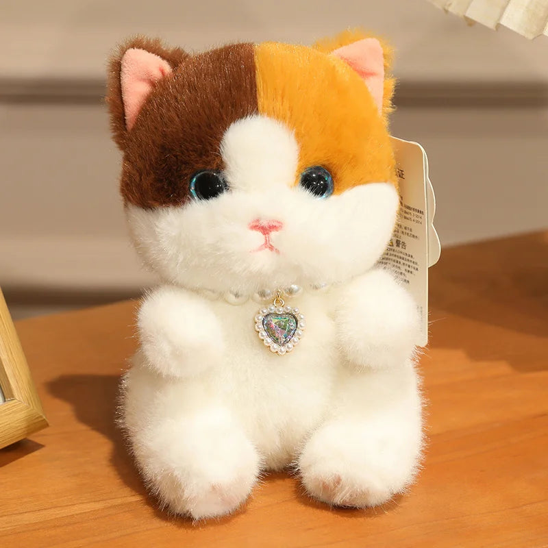 Adorable Cat Plush Toys with Glitter Heart Collar - Image 6