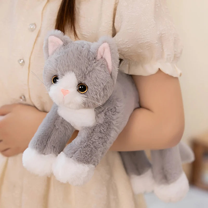Soft White Plush Cat with Heterochromia Eyes - Image 5