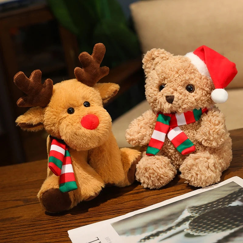 Red Santa Claus Plush with Merry Christmas Sign - Image 2