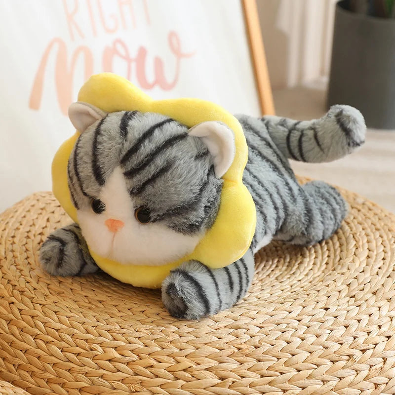Gray Tabby Cat in Bread Slice Plush Toy - Image 8
