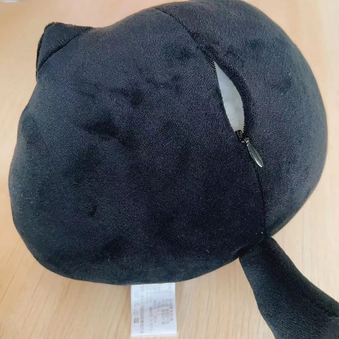 Squishy Black Cat Plush Pillow with Yellow Eyes - Image 2