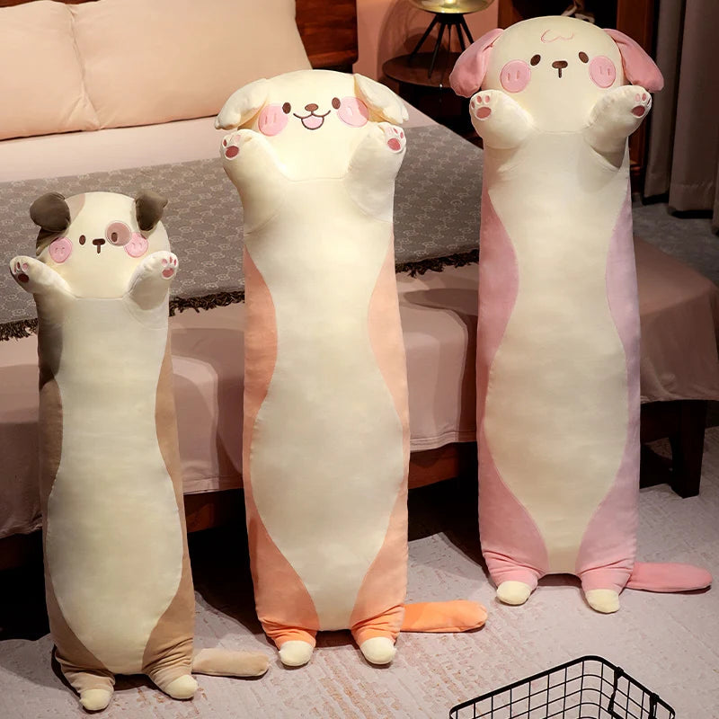 Soft Cream Pug Dog Extra Long Plush Body Pillow - Image 5
