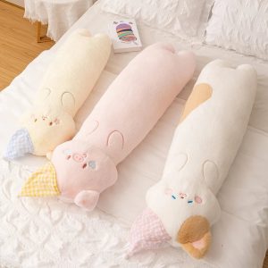 Long Plush Sleeping Animal Body Pillow with Cone